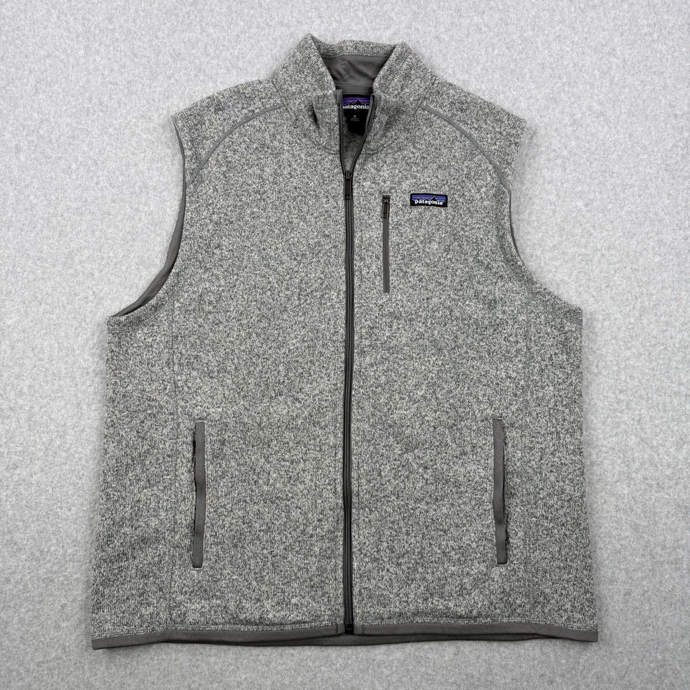 Patagonia Sweater Mens XL Gray Better Sweater Fleece‎ Vest Full Zip Outdoor